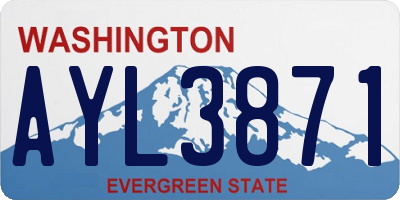 WA license plate AYL3871