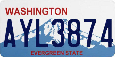WA license plate AYL3874