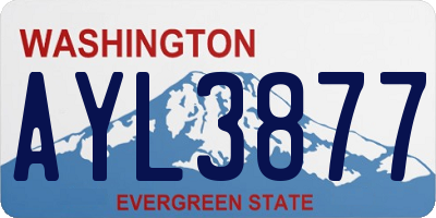 WA license plate AYL3877