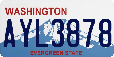 WA license plate AYL3878