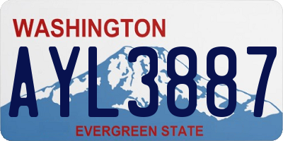 WA license plate AYL3887