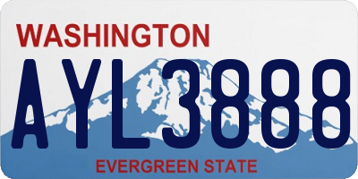 WA license plate AYL3888