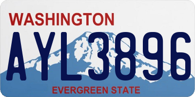 WA license plate AYL3896