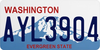 WA license plate AYL3904