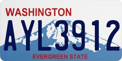 WA license plate AYL3912
