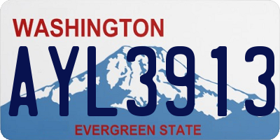 WA license plate AYL3913
