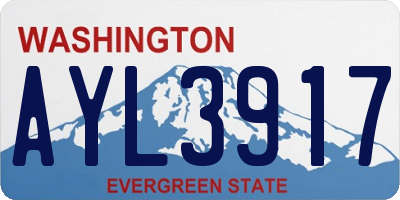 WA license plate AYL3917