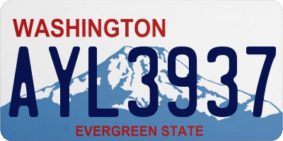 WA license plate AYL3937