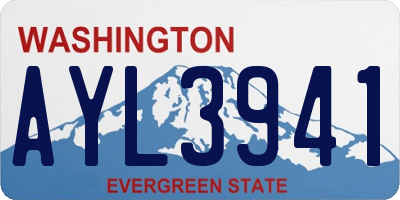 WA license plate AYL3941