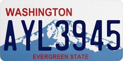WA license plate AYL3945