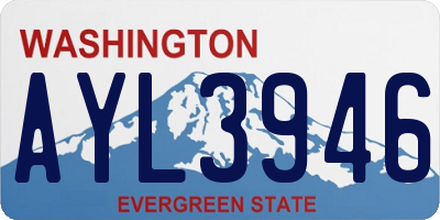 WA license plate AYL3946