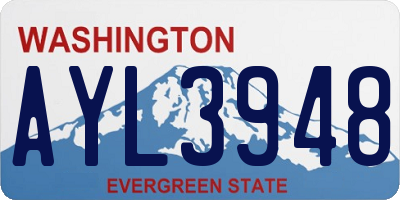 WA license plate AYL3948