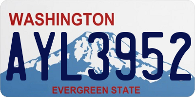 WA license plate AYL3952