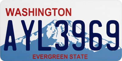 WA license plate AYL3969