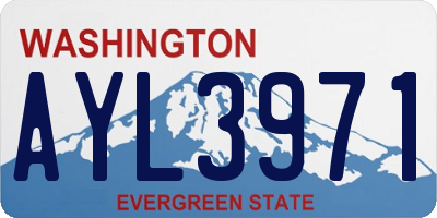 WA license plate AYL3971