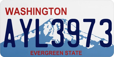 WA license plate AYL3973