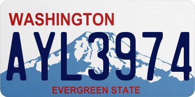 WA license plate AYL3974