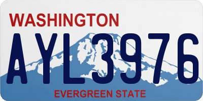 WA license plate AYL3976