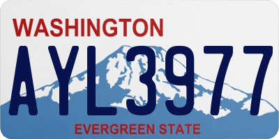 WA license plate AYL3977
