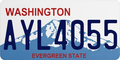 WA license plate AYL4055