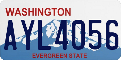 WA license plate AYL4056
