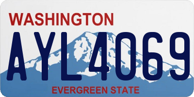 WA license plate AYL4069