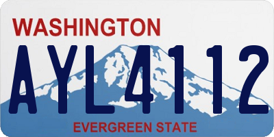 WA license plate AYL4112