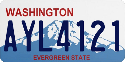 WA license plate AYL4121