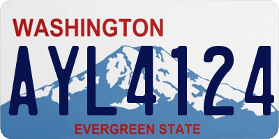 WA license plate AYL4124