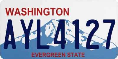 WA license plate AYL4127