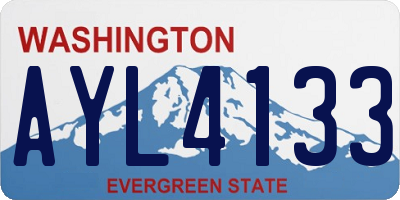 WA license plate AYL4133