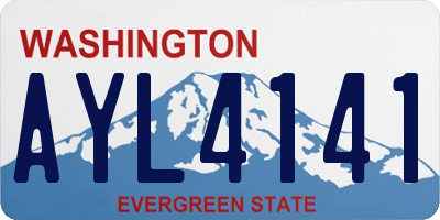 WA license plate AYL4141