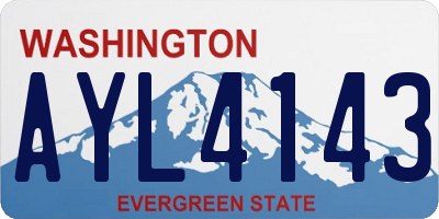 WA license plate AYL4143