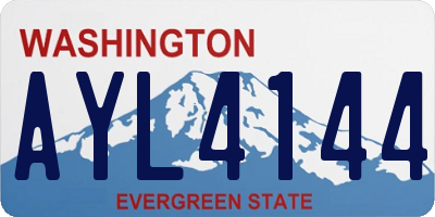 WA license plate AYL4144