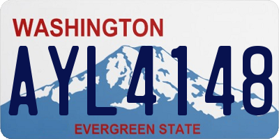 WA license plate AYL4148