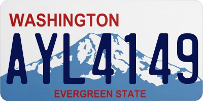 WA license plate AYL4149