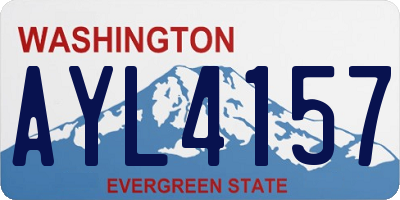 WA license plate AYL4157