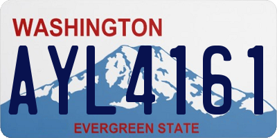 WA license plate AYL4161