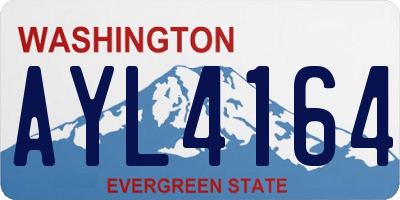 WA license plate AYL4164