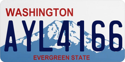 WA license plate AYL4166