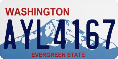 WA license plate AYL4167
