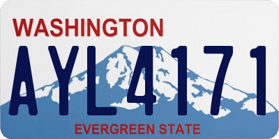 WA license plate AYL4171