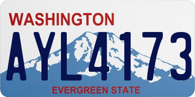 WA license plate AYL4173