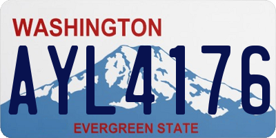 WA license plate AYL4176