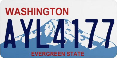 WA license plate AYL4177