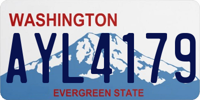 WA license plate AYL4179