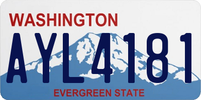 WA license plate AYL4181