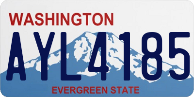 WA license plate AYL4185