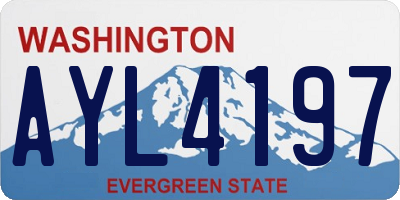 WA license plate AYL4197