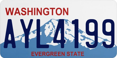 WA license plate AYL4199